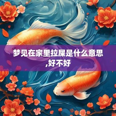 梦见在家里拉屎是什么意思,好不好