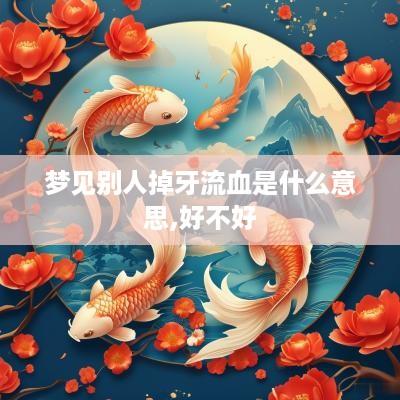 梦见别人掉牙流血是什么意思,好不好