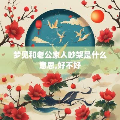 梦见和老公家人吵架是什么意思,好不好