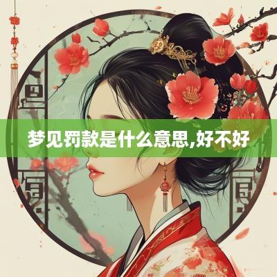 梦见罚款是什么意思,好不好