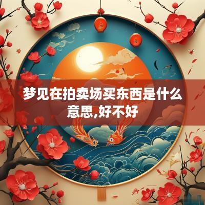 梦见在拍卖场买东西是什么意思,好不好
