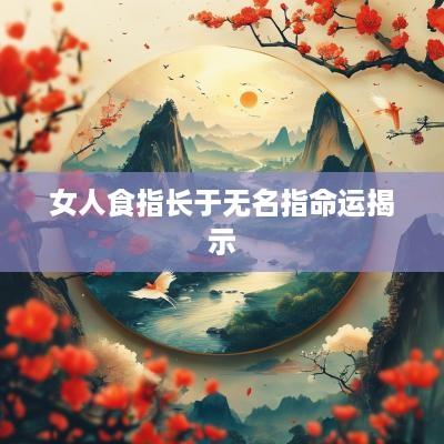 女人食指长于无名指命运揭示
