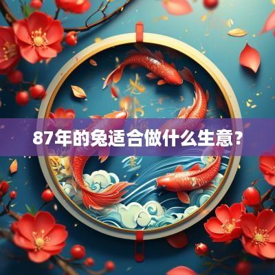 87年的兔适合做什么生意？