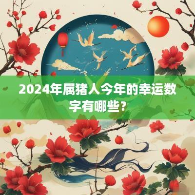 2025年属猪人今年的幸运数字有哪些？