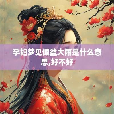 孕妇梦见倾盆大雨是什么意思,好不好