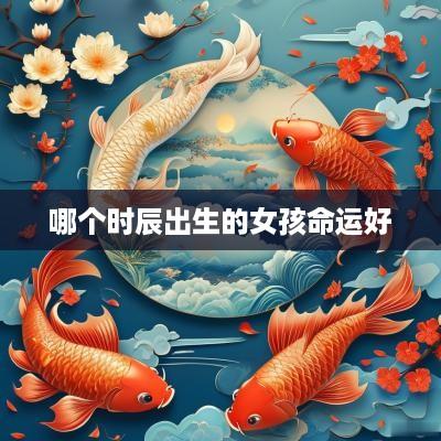 哪个时辰出生的女孩命运好