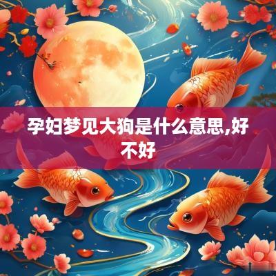 孕妇梦见大狗是什么意思,好不好