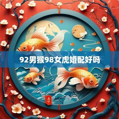 92男猴98女虎婚配好吗