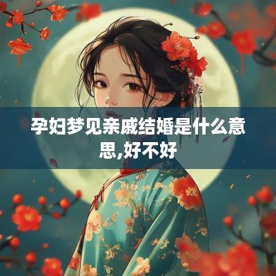 孕妇梦见亲戚结婚是什么意思,好不好