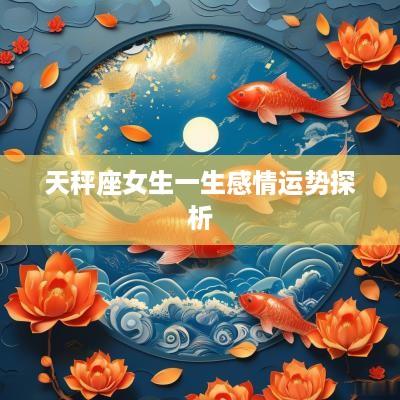 天秤座女生一生感情运势探析