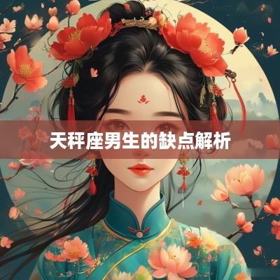 天秤座男生的缺点解析