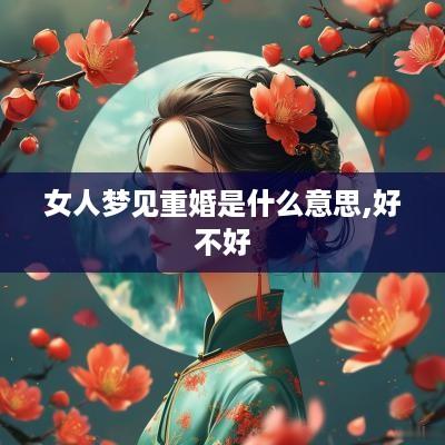 女人梦见重婚是什么意思,好不好