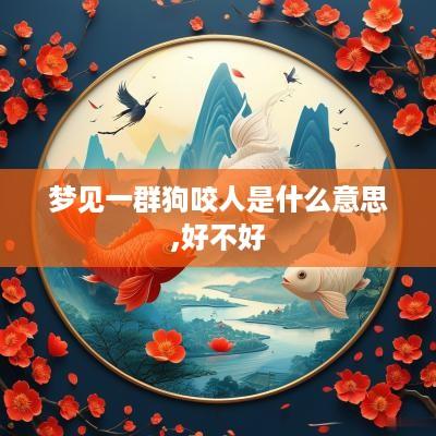 梦见一群狗咬人是什么意思,好不好