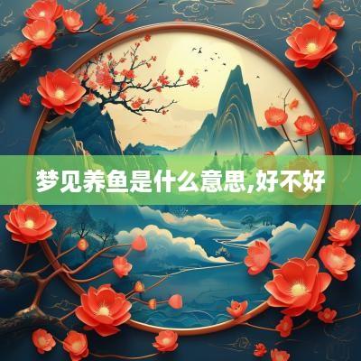 梦见养鱼是什么意思,好不好