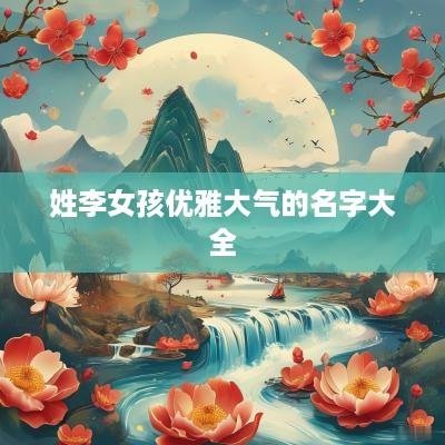 姓李女孩优雅大气的名字大全