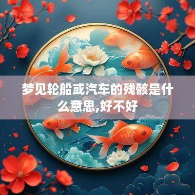 梦见轮船或汽车的残骸是什么意思,好不好
