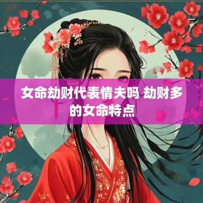 女命劫财代表情夫吗 劫财多的女命特点
