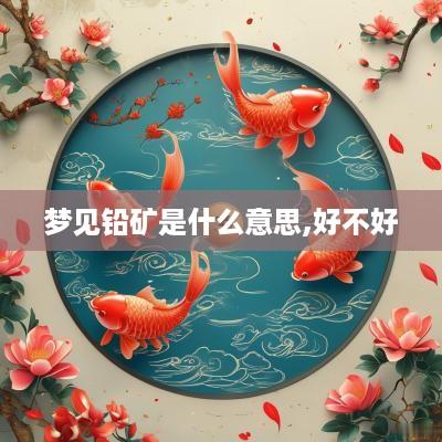 梦见铅矿是什么意思,好不好
