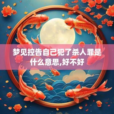 梦见控告自己犯了杀人罪是什么意思,好不好