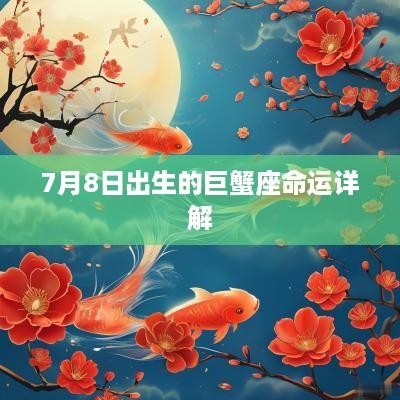 7月8日出生的巨蟹座命运详解