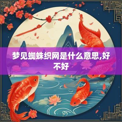 梦见蜘蛛织网是什么意思,好不好