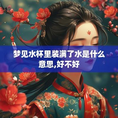 梦见水杯里装满了水是什么意思,好不好