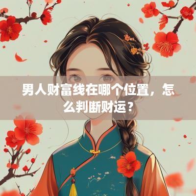 男人财富线在哪个位置，怎么判断财运？