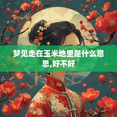 梦见走在玉米地里是什么意思,好不好