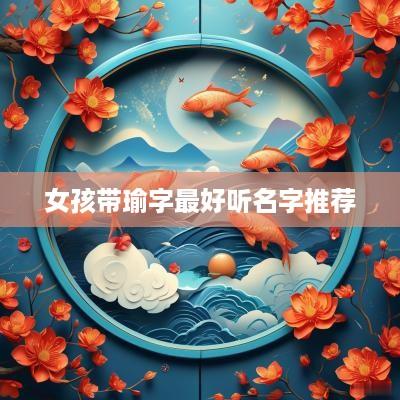 女孩带瑜字最好听名字推荐