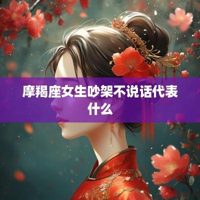 摩羯座女生吵架不说话代表什么