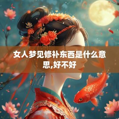 女人梦见修补东西是什么意思,好不好
