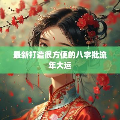 最新打造很方便的八字批流年大运