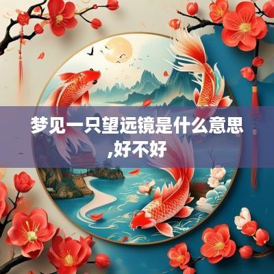 梦见一只望远镜是什么意思,好不好