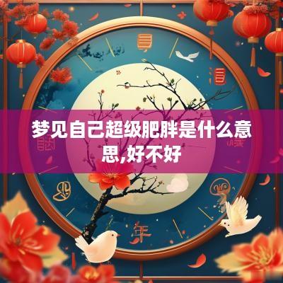 梦见自己超级肥胖是什么意思,好不好