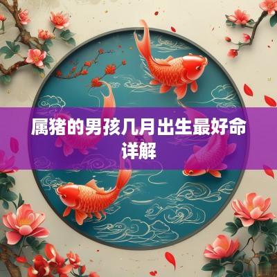 属猪的男孩几月出生最好命详解