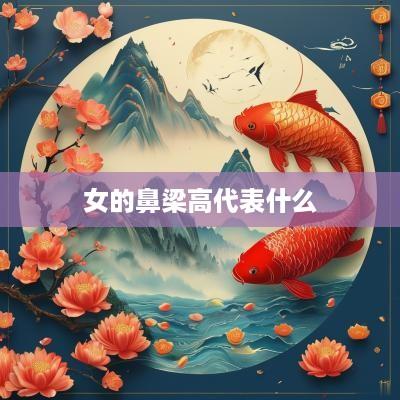 女的鼻梁高代表什么