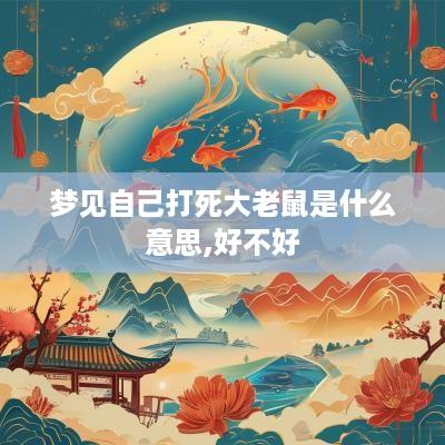 梦见自己打死大老鼠是什么意思,好不好