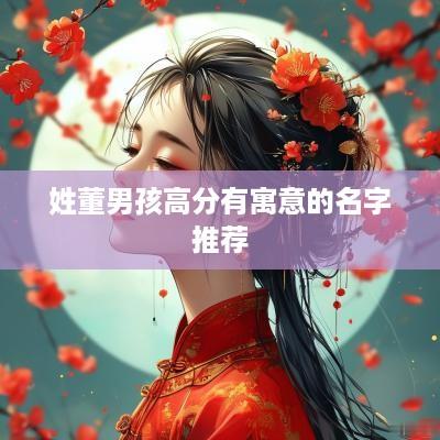 姓董男孩高分有寓意的名字推荐