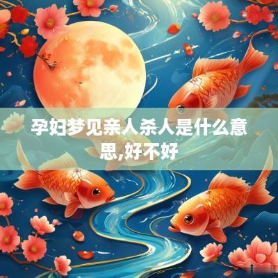 孕妇梦见亲人杀人是什么意思,好不好
