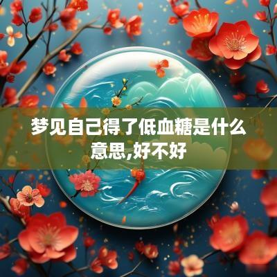 梦见自己得了低血糖是什么意思,好不好