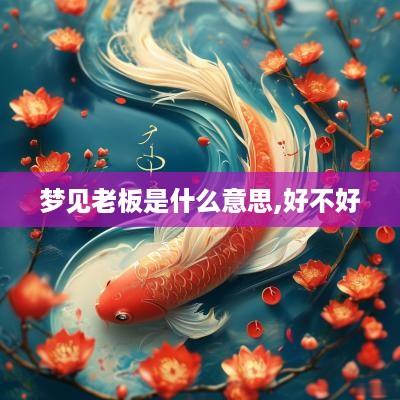 梦见老板是什么意思,好不好