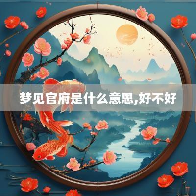 梦见官府是什么意思,好不好