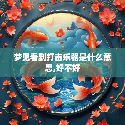 梦见看到打击乐器是什么意思,好不好