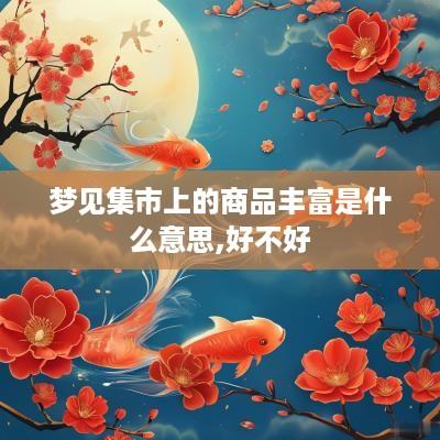 梦见集市上的商品丰富是什么意思,好不好