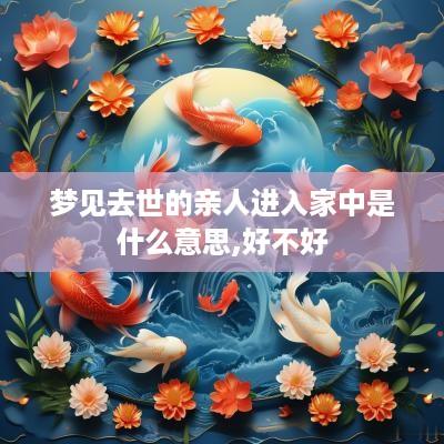 梦见去世的亲人进入家中是什么意思,好不好