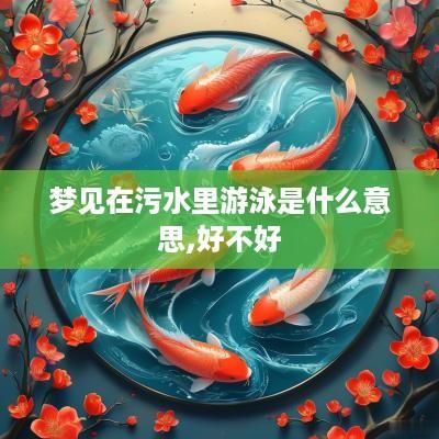 梦见在污水里游泳是什么意思,好不好