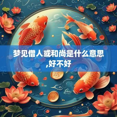 梦见僧人或和尚是什么意思,好不好