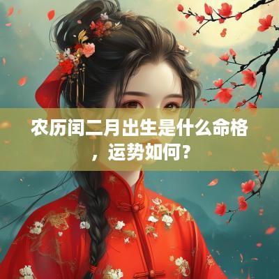 农历闰二月出生是什么命格，运势如何？