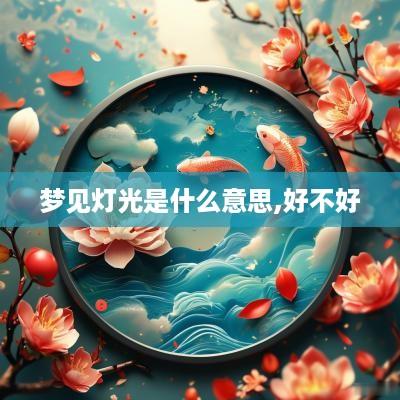 梦见灯光是什么意思,好不好