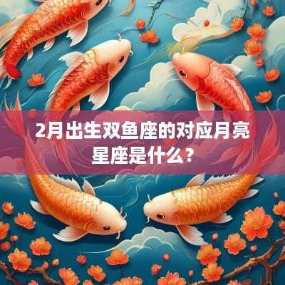 2月出生双鱼座的对应月亮星座是什么？